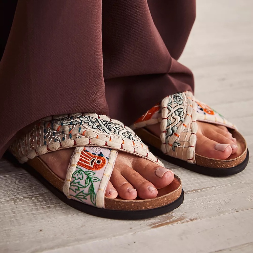 NWT - Free People Wildflowers Crossband Sandals